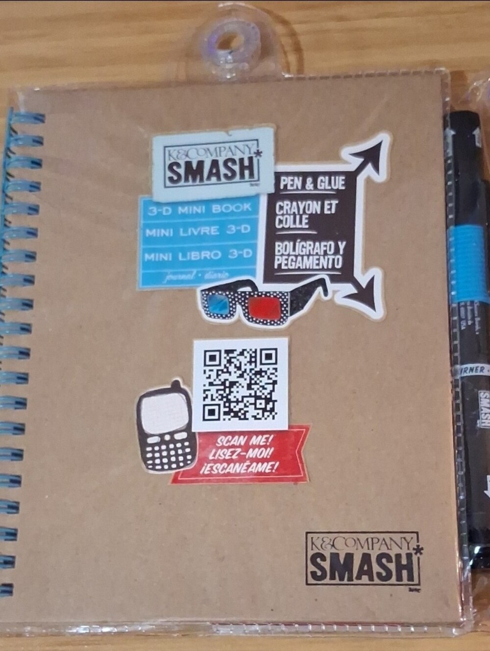 K & Company Smashbook Mini 3D With Pen,glue,and 3D Glasses